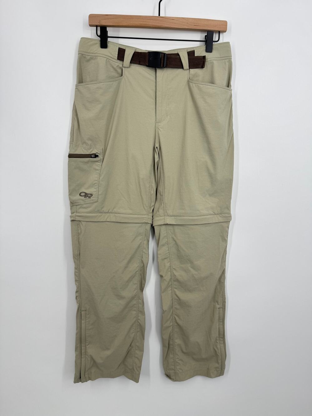 Outdoor Research pants men's 30 Equinox convertible zip off belted nylon hiking